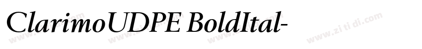 ClarimoUDPE BoldItal字体转换
